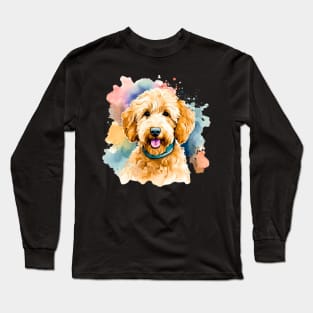 Adorable Goldendoodle Watercolor Long Sleeve T-Shirt